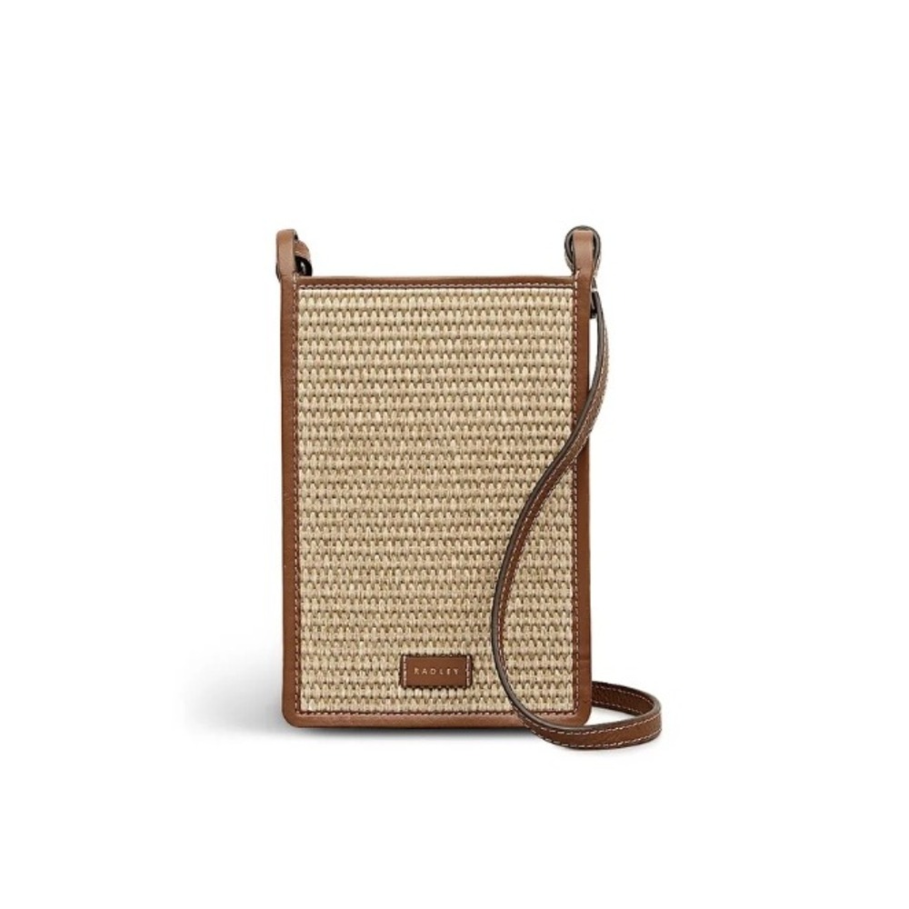 Radley London Chartfield Place Phone Crossbody Bag Straw Leather Tan H7906216
